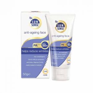 کرم ضد آفتاب سان سنس آنتی ایج  ضدچروک ۵۰ گرم SunSense Anti-aging spf50