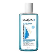 شامپو مناسب موهای بسیار حساس و شکننده تازه کاشته شده اسکالپیا 200 میلی لیتر ا Scalpia Scalp Fort Plus Ultra Gentle Shampoo 200 ml