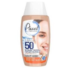کرم ضد آفتاب رنگی مناسب پوست های خشک، نرمال و حساس Spf50 حجم 50 میل رنگ 01-بژ روشن پیکسل ا Pixxle Sunscreen Cream For